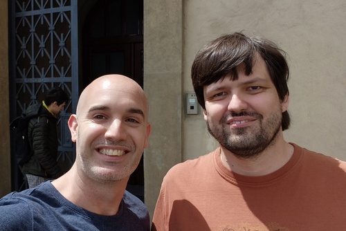Kfir Shtokhamer from Hadassah Academic College in Jerusalem with his mentor at the Faculty of Mathematics and Physics, Charles University, Martin Pilát.